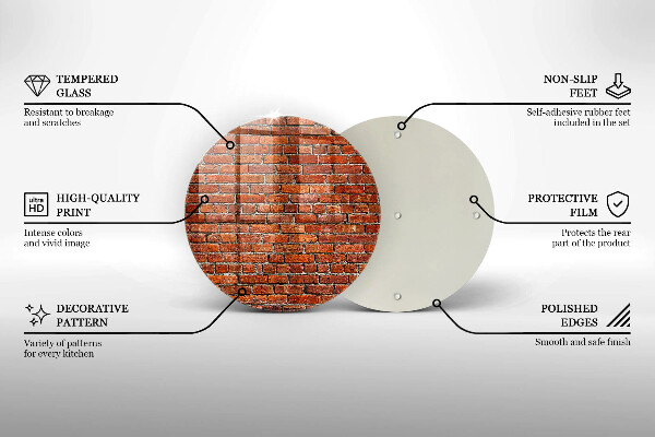 Skärbräda glas unik Vägg av tegelvägg