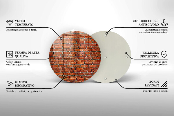 Skärbräda glas unik Vägg av tegelvägg