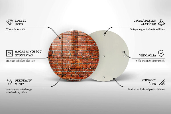 Skärbräda glas unik Vägg av tegelvägg