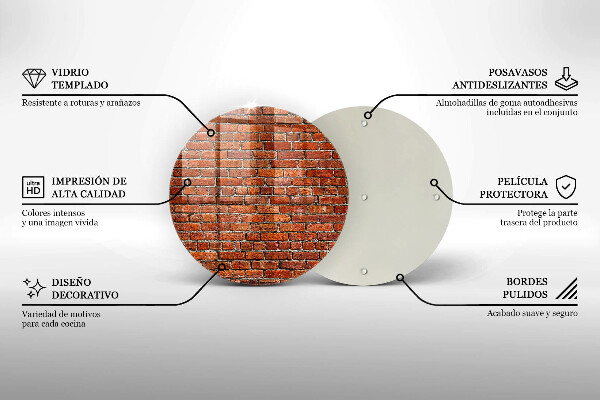 Skärbräda glas unik Vägg av tegelvägg