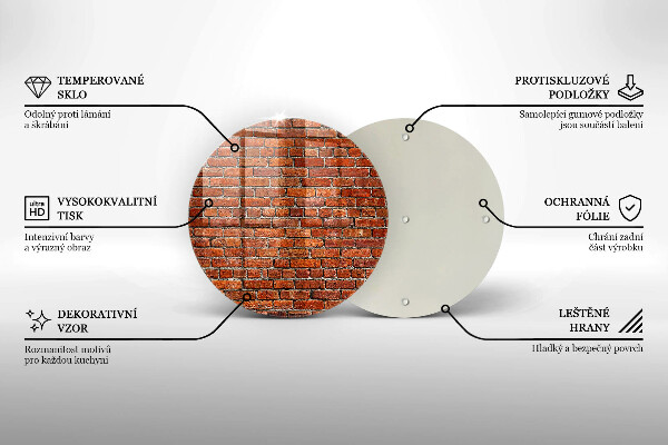 Skärbräda glas unik Vägg av tegelvägg