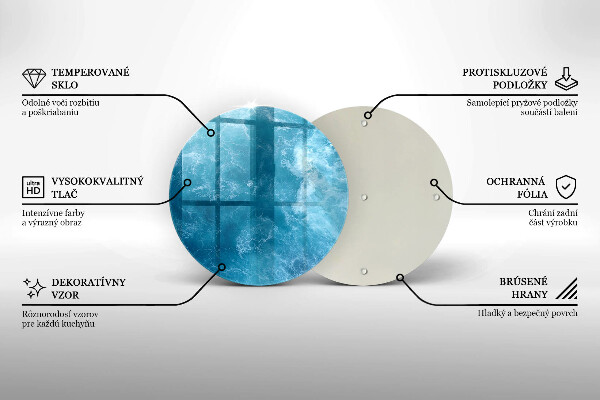 Skärbräda glas unik Blått vatten