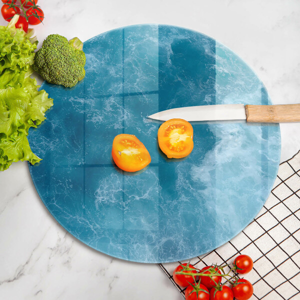 Skärbräda glas unik Blått vatten