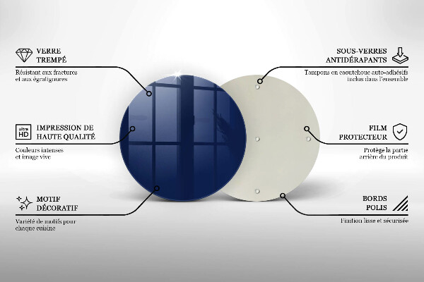 Skärbräda glas unik Färg blå
