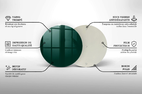 Skärbräda glas unik Färg grön