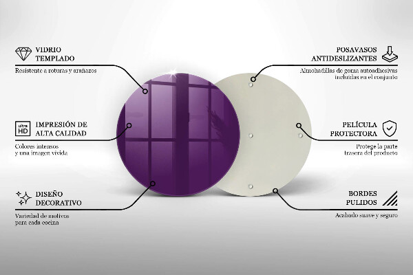 Skärbräda glas unik Violett