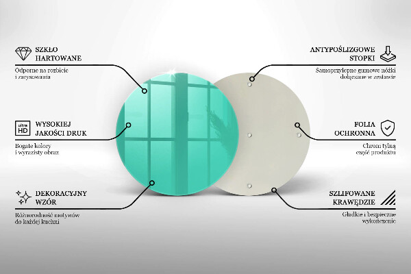 Skärbräda glas unik Färg grön