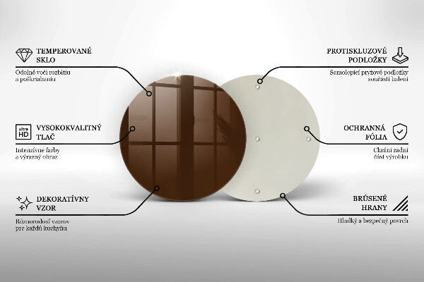 Skärbräda glas unik Brun färg