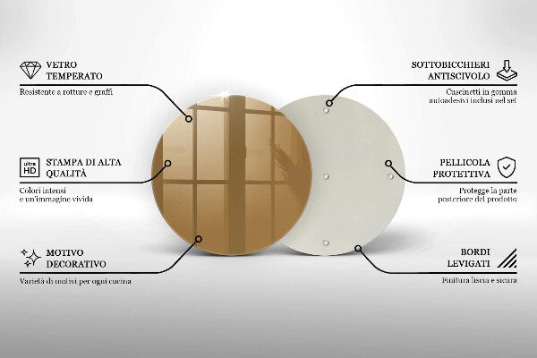 Skärbräda glas unik Beige färg