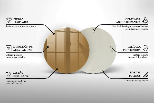 Skärbräda glas unik Beige färg