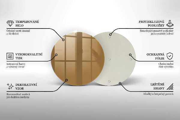 Skärbräda glas unik Beige färg