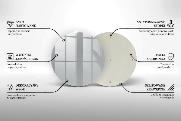 Skärbräda glas unik Färg grå
