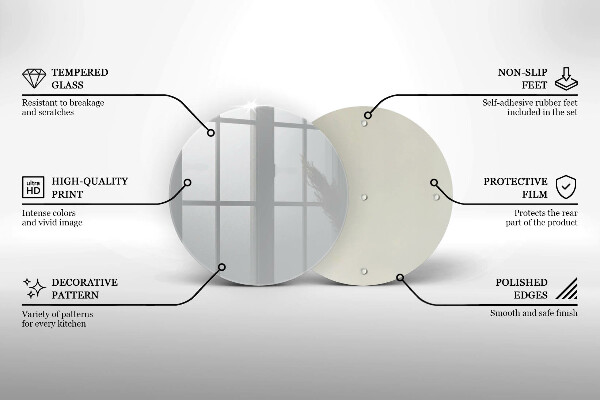Skärbräda glas unik Färg grå