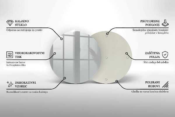 Skärbräda glas unik Färg grå