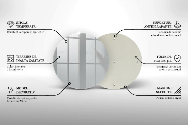 Skärbräda glas unik Färg grå
