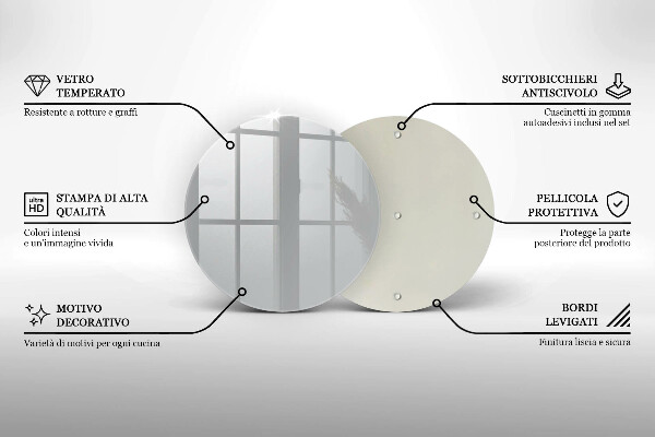 Skärbräda glas unik Färg grå