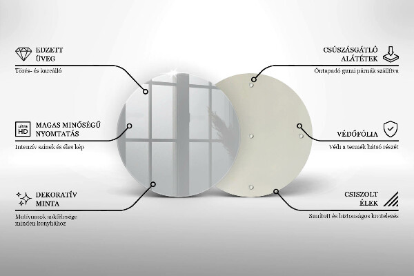 Skärbräda glas unik Färg grå