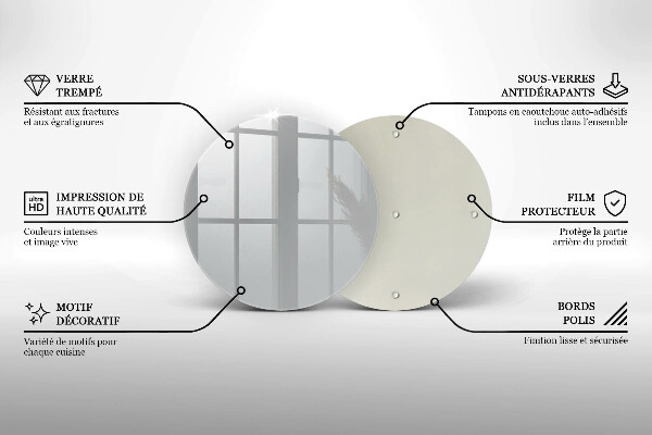 Skärbräda glas unik Färg grå