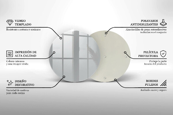 Skärbräda glas unik Färg grå