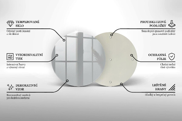 Skärbräda glas unik Färg grå
