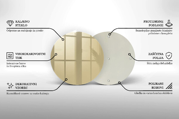 Skärbräda glas unik Beige färg