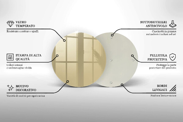 Skärbräda glas unik Beige färg