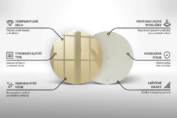 Skärbräda glas unik Beige färg