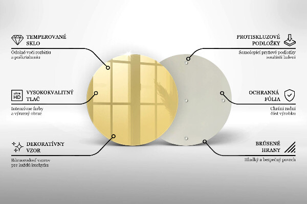 Skärbräda glas unik Gul