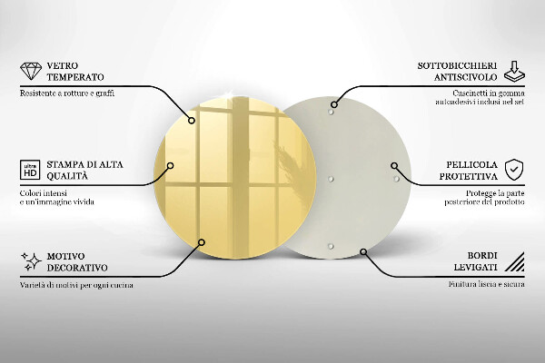 Skärbräda glas unik Gul