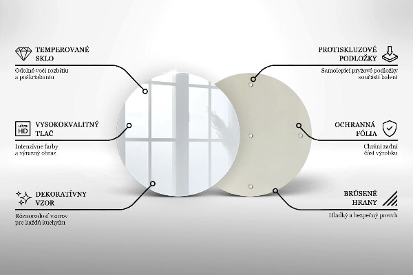 Skärbräda glas unik Färg vit
