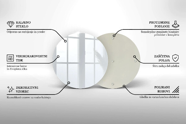 Skärbräda glas unik Färg vit
