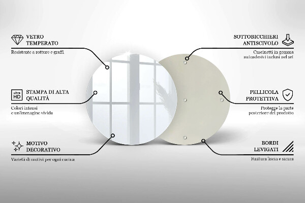 Skärbräda glas unik Färg vit