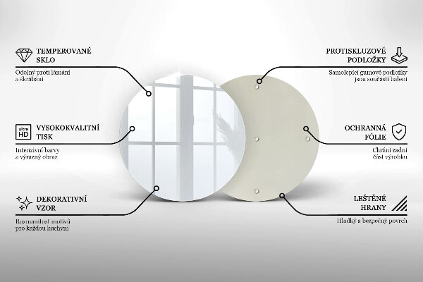 Skärbräda glas unik Färg vit