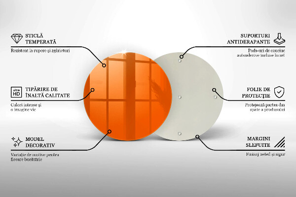 Skärbräda glas unik Orange färg