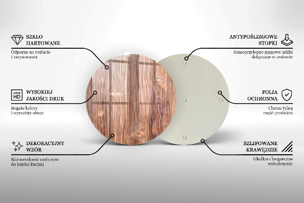 Skärbräda glas unik Naturligt trä