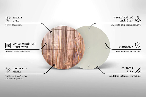 Skärbräda glas unik Naturligt trä
