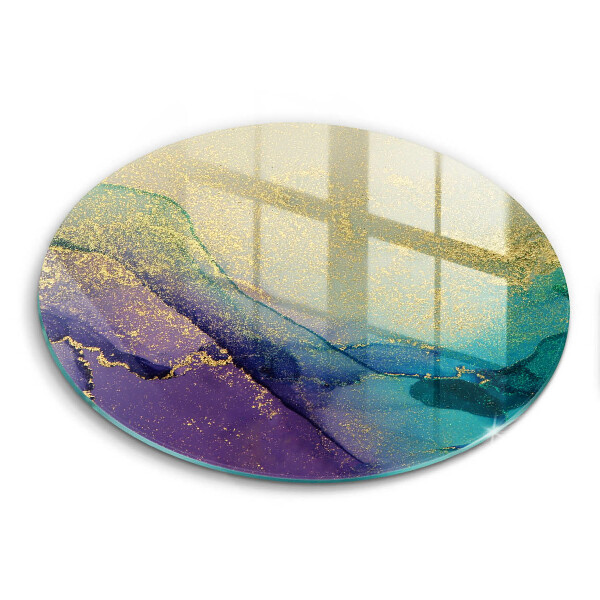 Skärbräda glas unik Bakgrund med guld