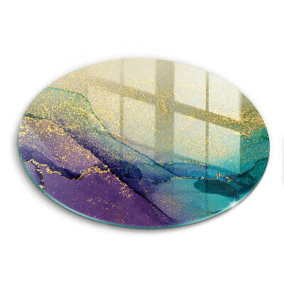 Skärbräda glas unik Bakgrund med guld