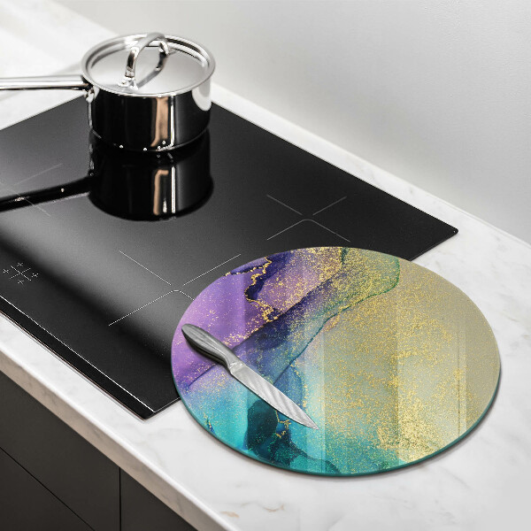 Skärbräda glas unik Bakgrund med guld