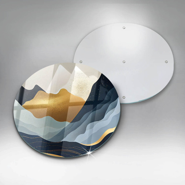 Skärbräda glas unik Abstrakta berg