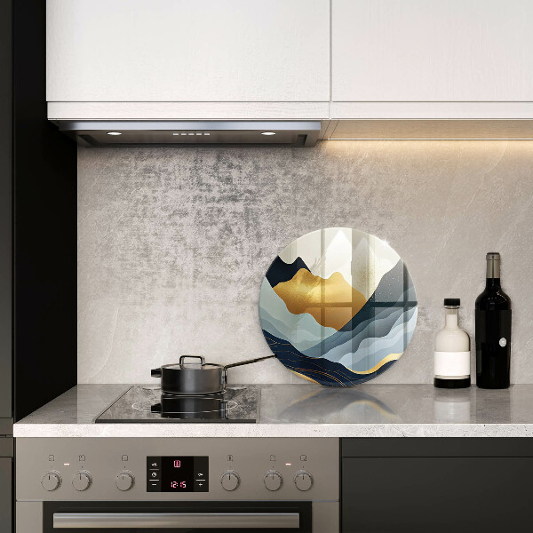 Skärbräda glas unik Abstrakta berg