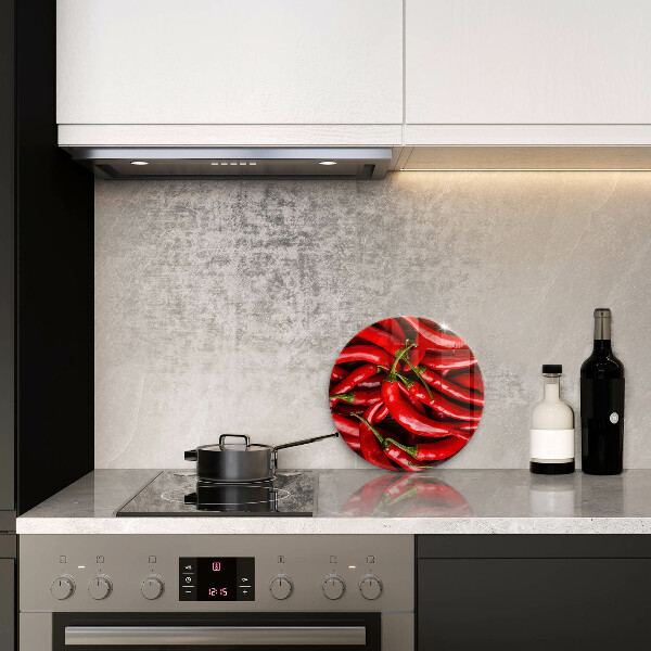 Skärbräda glas unik Varm chilipeppar