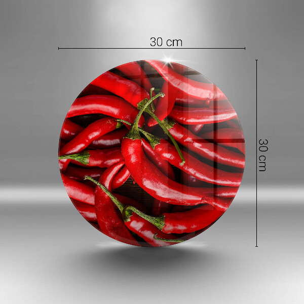 Skärbräda glas unik Varm chilipeppar