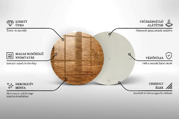 Skärbräda glas unik Träskiva konsistens