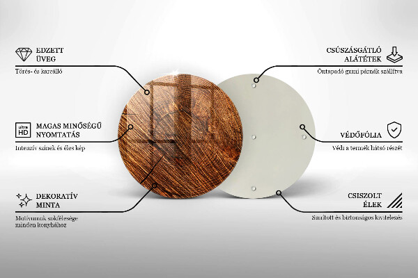 Skärbräda glas unik Trästruktur