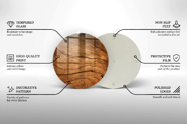 Skärbräda glas unik Träskiva konsistens