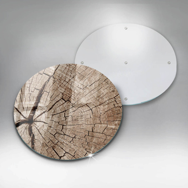 Skärbräda glas unik Tvärsnitt av ett träd