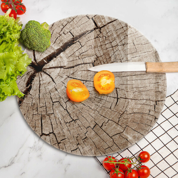 Skärbräda glas unik Tvärsnitt av ett träd