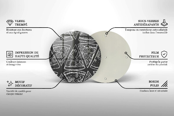 Skärbräda glas unik Pizza illustration