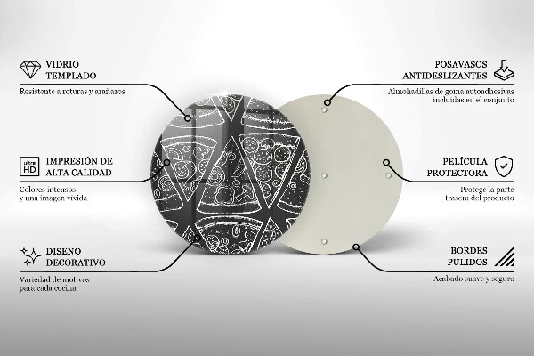 Skärbräda glas unik Pizza illustration